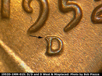 1952D-1MM-015 Lincoln Wheat Cent Repunched Mint Mark