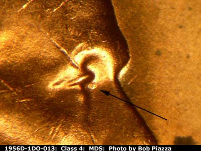 1956D-1DO-013 Lincoln Wheat Cent Doubled Die Obverse