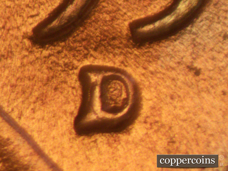 1957D-1MM-008 Lincoln Wheat Cent Repunched Mint Mark