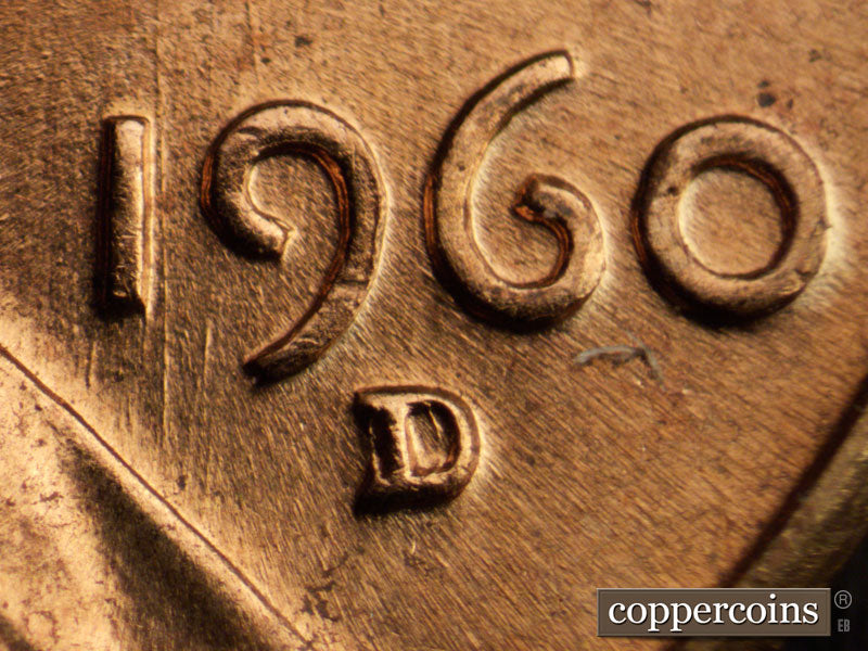 1960D-1MM-006 Lincoln Cent Repunched Mint Mark