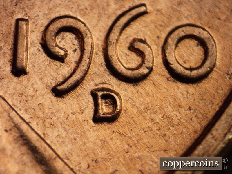 1960D-1MM-016 Lincoln Cent Repunched Mint Mark