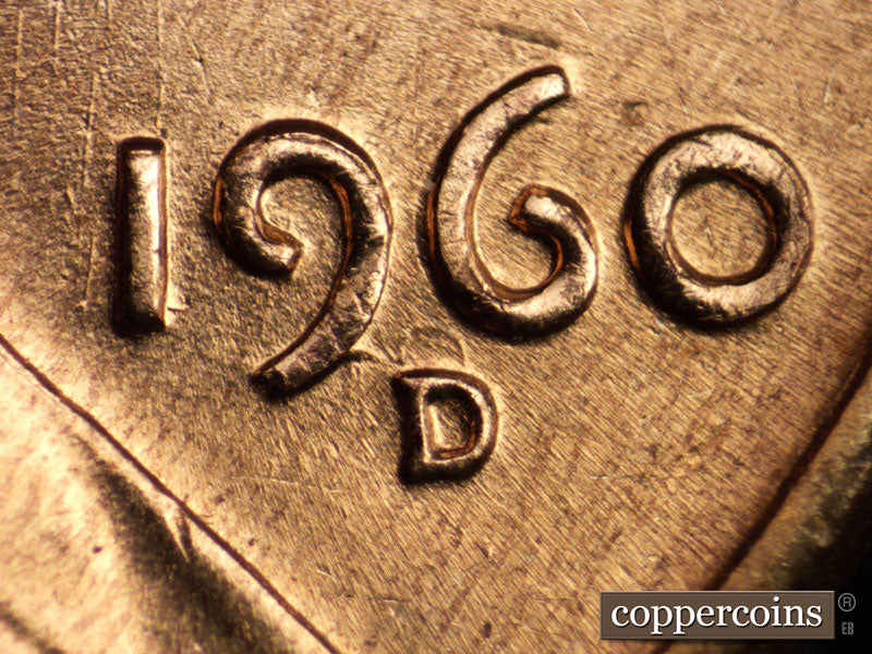 1960D-1MM-019 Lincoln Cent Repunched Mint Mark