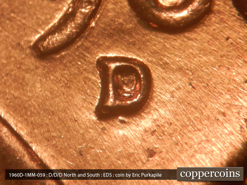1960D-1MM-059 Lincoln Cent Repunched Mint Mark