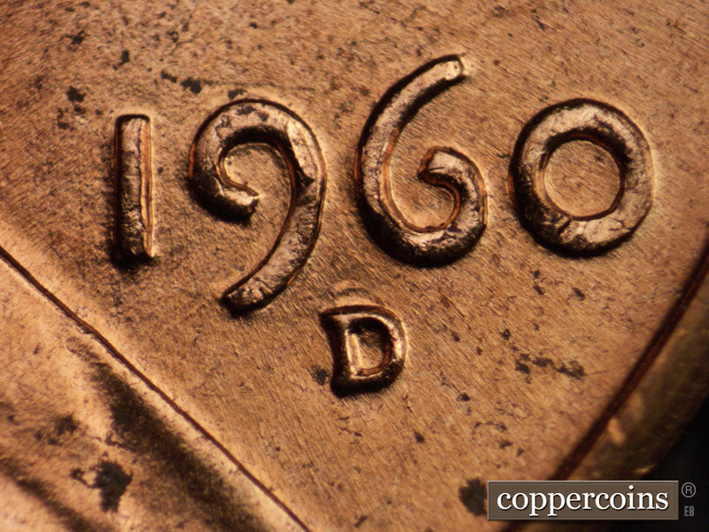 1960D-1MM-064 Lincoln Cent Repunched Mint Mark