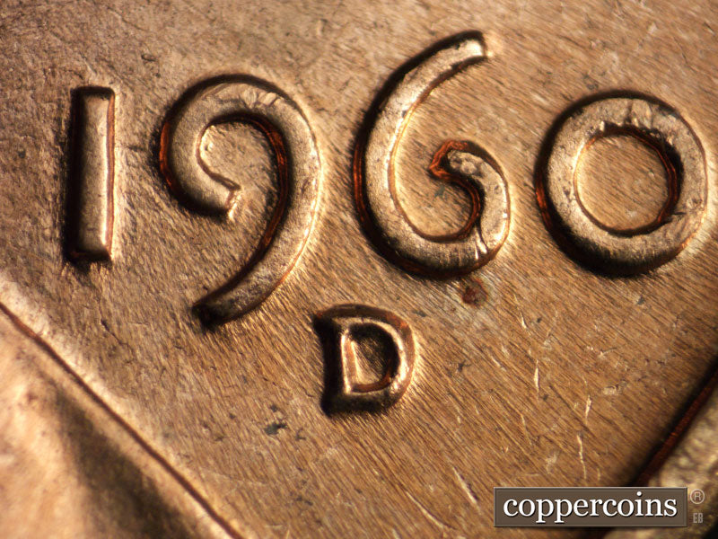 1960D-1MM-076 Lincoln Cent Repunched Mint Mark