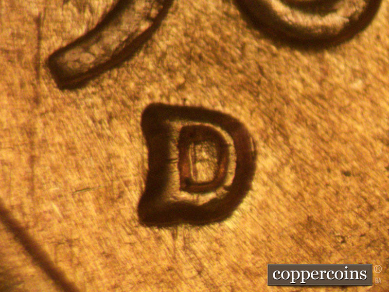 1960D-1MM-077 Lincoln Cent Repunched Mint Mark