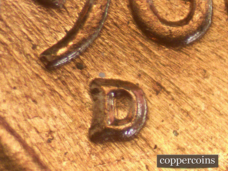 1960D-1MM-078 Lincoln Cent Repunched Mint Mark