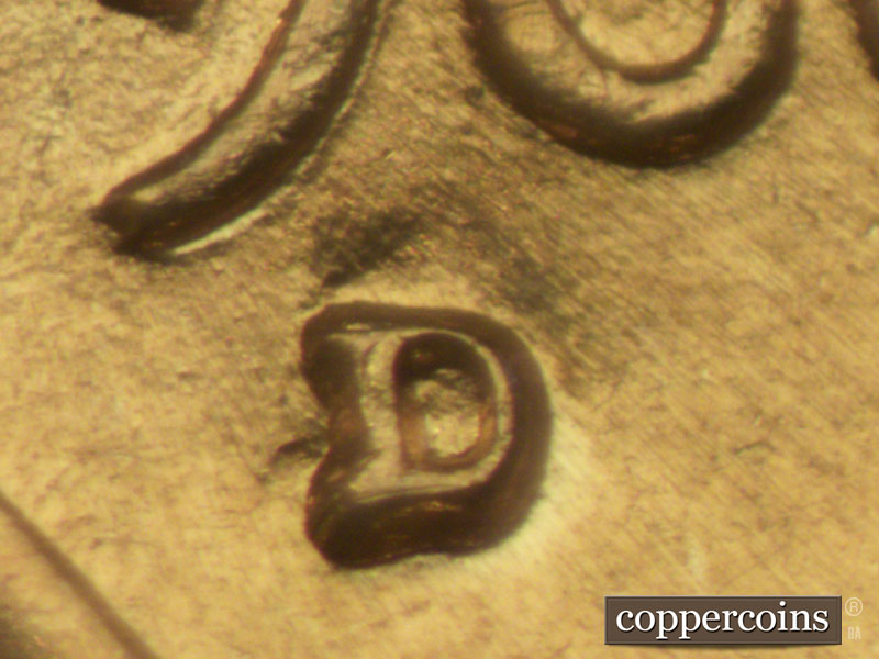 1960D-1MM-082 Lincoln Cent Repunched Mint Mark