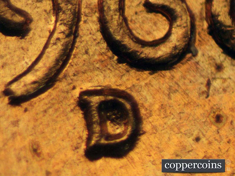 1960D-1MM-095 Lincoln Cent Repunched Mint Mark