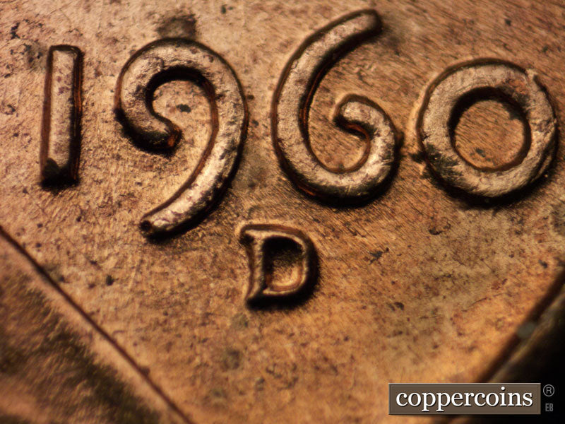 1960D-1MM-096 Lincoln Cent Repunched Mint Mark