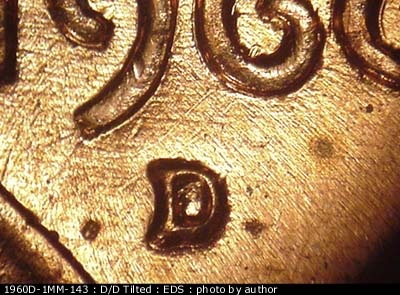 1960D-1MM-143 Lincoln Cent Repunched Mint Mark