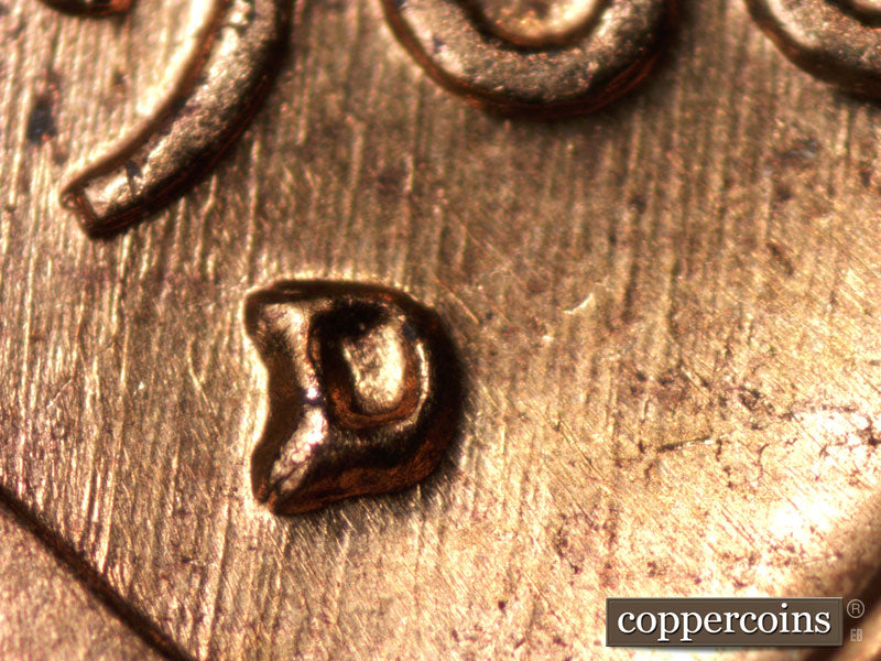 1960D-1MM-150 Lincoln Cent Repunched Mint Mark