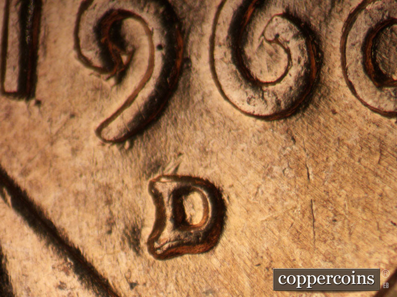 1960D-1MM-169 Lincoln Cent Repunched Mint Mark
