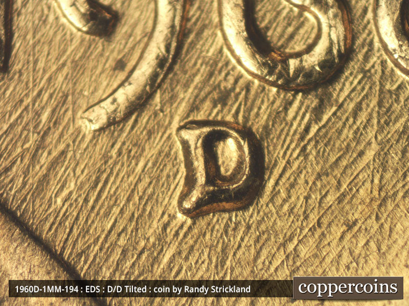 1960D-1MM-194 Lincoln Cent Repunched Mint Mark
