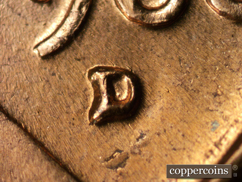 1960D-1MM-207 Lincoln Cent Repunched Mint Mark