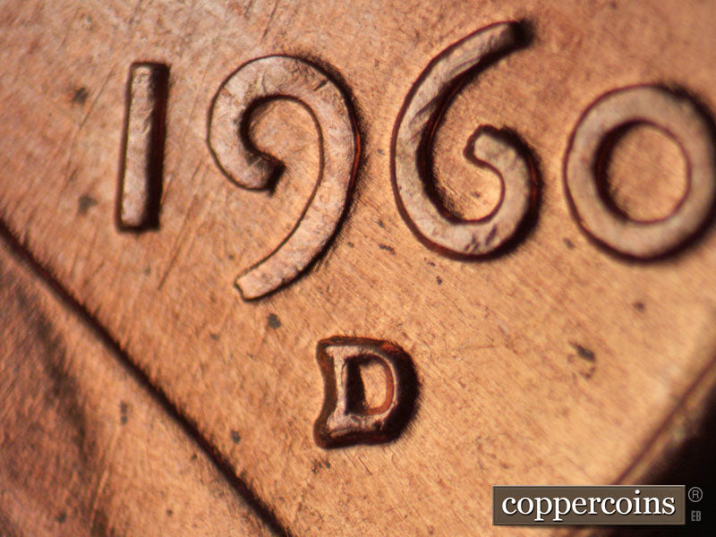 1960D-1MM-211 Lincoln Cent Repunched Mint Mark