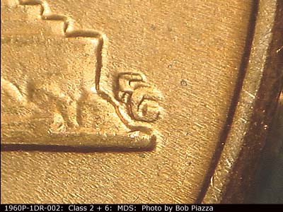 1960P-1DR-002 Lincoln Cent Doubled Die Reverse
