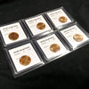 1974 P+D+S Lincoln Cent Six Coin Small and Large Date Penny Set - BU