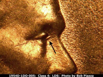 1954D-1DO-005 Lincoln Wheat Cent Doubled Die Obverse