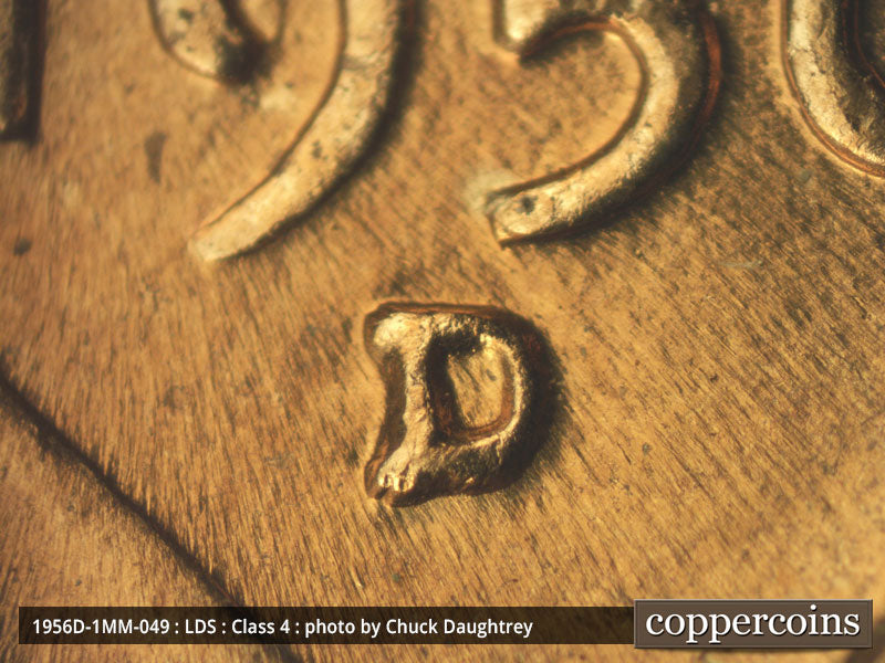 1956D-1MM-052 Lincoln Wheat Cent Repunched Mint Mark