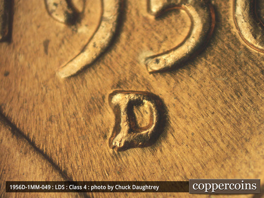 1956D-1MM-052 Lincoln Wheat Cent Repunched Mint Mark