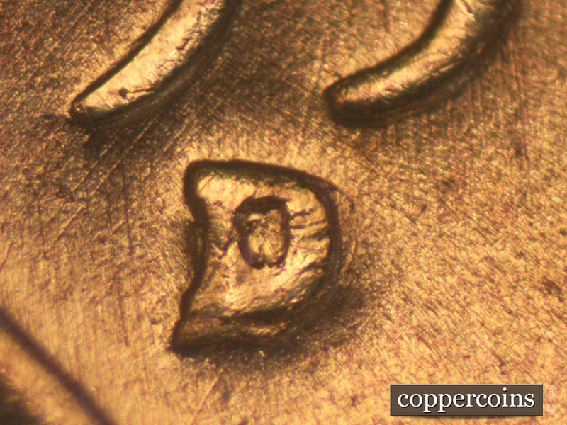 1957D-1MM-003 Lincoln Wheat Cent Repunched Mint Mark