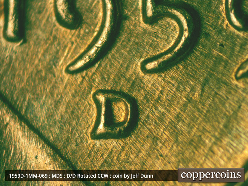 1959D-1MM-069 Lincoln Cent Repunched Mint Mark