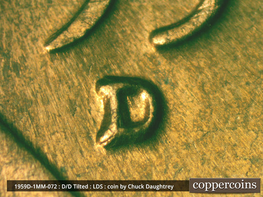1959D-1MM-072 Lincoln Cent Repunched Mint Mark