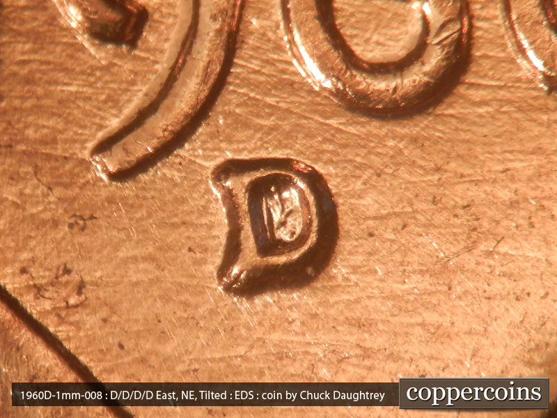 1960D-1MM-008 Lincoln Cent Repunched Mint Mark