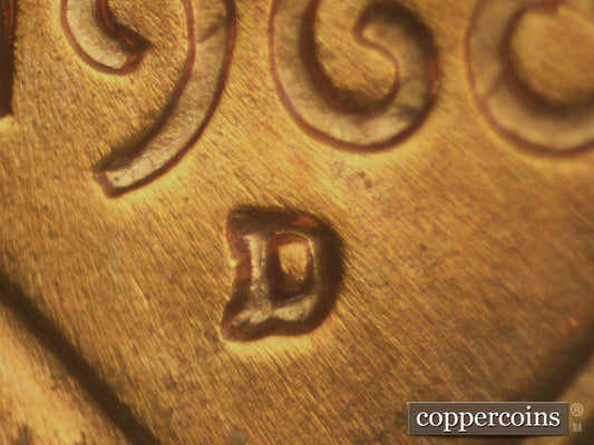 1960D-1MM-011 Lincoln Cent Repunched Mint Mark