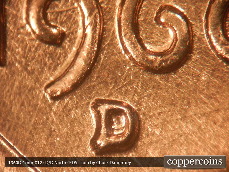 1960D-1MM-012 Lincoln Cent Repunched Mint Mark