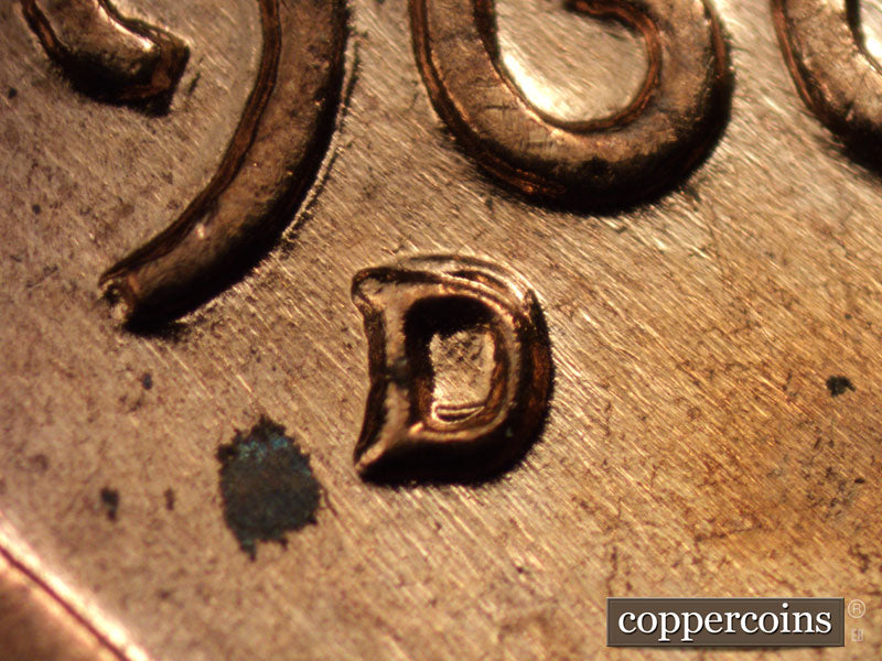 1960D-1MM-015 Lincoln Cent Repunched Mint Mark