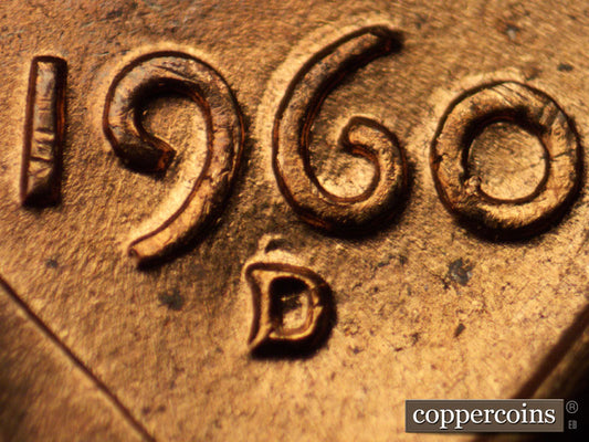 1960D-1MM-020 Lincoln Cent Repunched Mint Mark