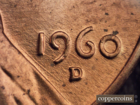 1960D-1MM-026 Lincoln Cent Repunched Mint Mark