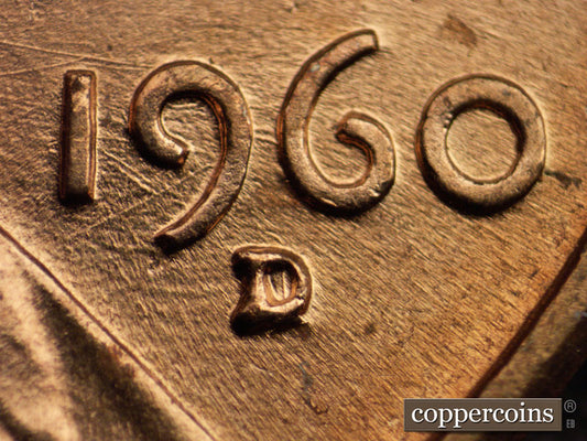1960D-1MM-028 Lincoln Cent Repunched Mint Mark