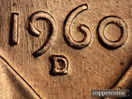 1960D-1MM-033 Lincoln Cent Repunched Mint Mark