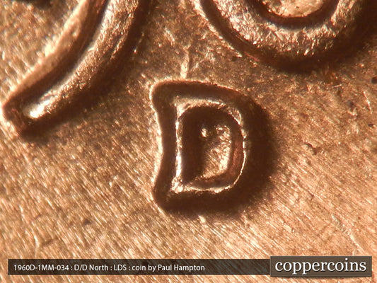1960D-1MM-034 Lincoln Cent Repunched Mint Mark