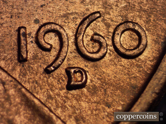 1960D-1MM-035 Lincoln Cent Repunched Mint Mark