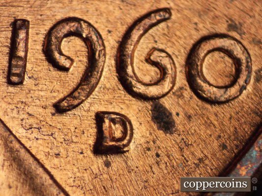 1960D-1MM-036 Lincoln Cent Repunched Mint Mark