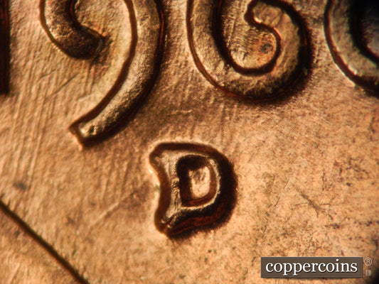 1960D-1MM-038 Lincoln Cent Repunched Mint Mark