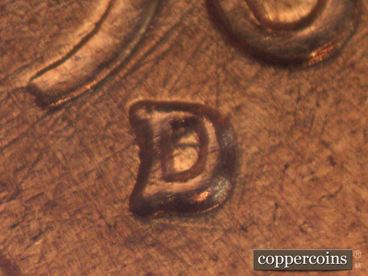 1960D-1MM-044 Lincoln Cent Repunched Mint Mark