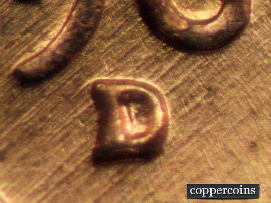 1960D-1MM-045 Lincoln Cent Repunched Mint Mark