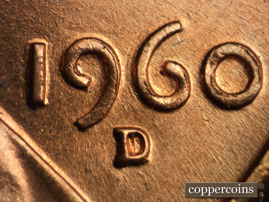 1960D-1MM-046 Lincoln Cent Repunched Mint Mark
