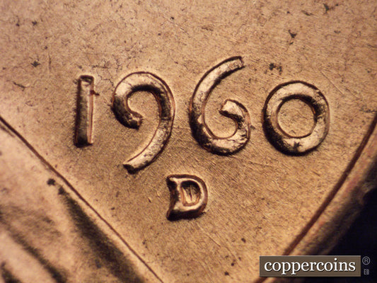 1960D-1MM-048 Lincoln Cent Repunched Mint Mark
