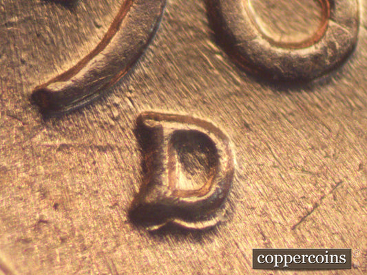 1960D-1MM-050 Lincoln Cent Repunched Mint Mark
