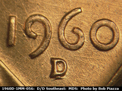 1960D-1MM-056 Lincoln Cent Repunched Mint Mark