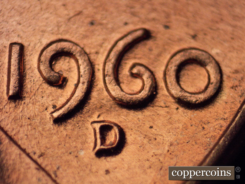 1960D-1MM-058 Lincoln Cent Repunched Mint Mark