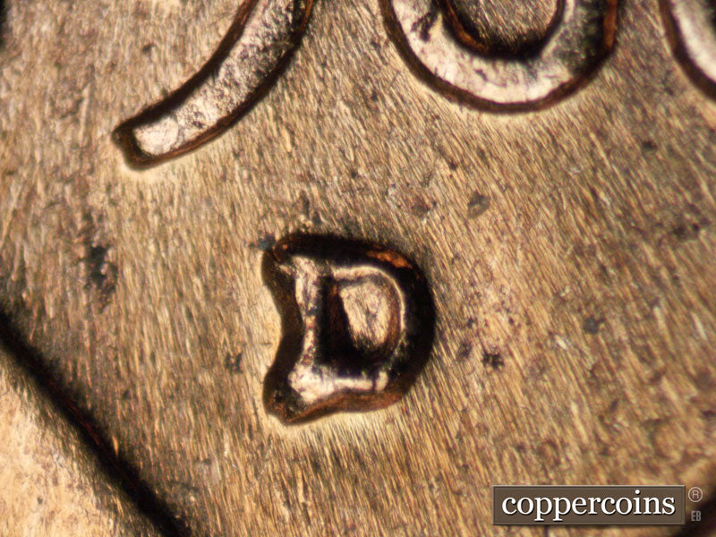 1960D-1MM-062 Lincoln Cent Repunched Mint Mark