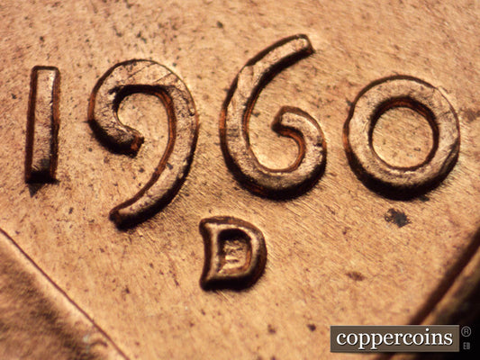 1960D-1MM-065 Lincoln Cent Repunched Mint Mark