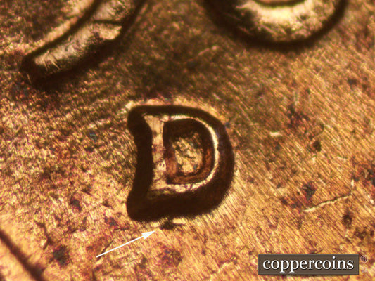 1960D-1MM-066 Lincoln Cent Repunched Mint Mark